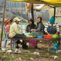 Muslim Women Seen Preparing Their Evening Meal