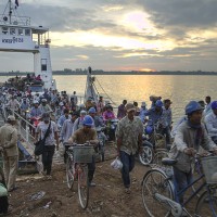 Rush Hour Dawn at Svay Chrum Ferry