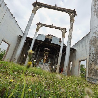 War-torn Buddhist Temple